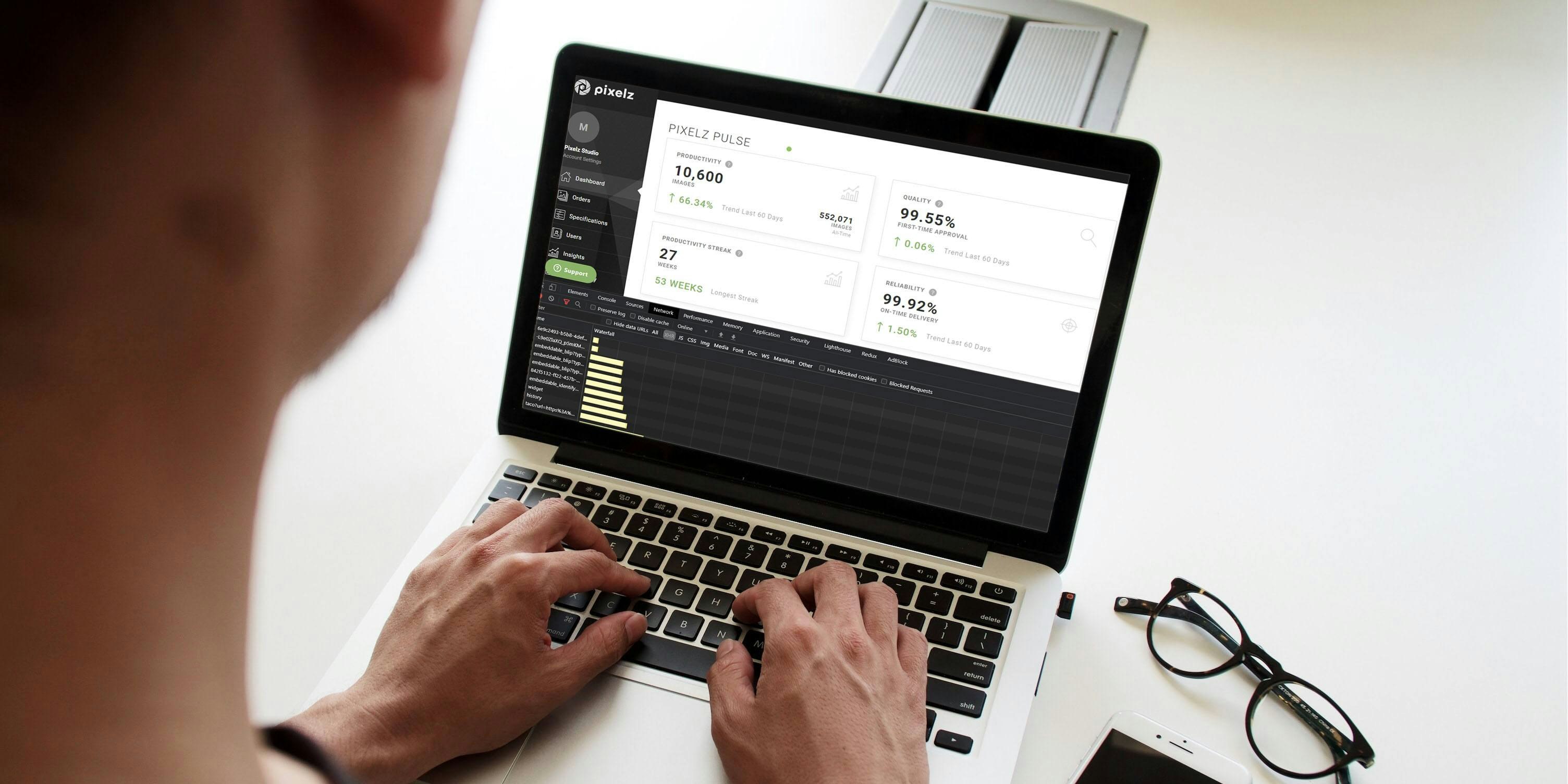 Platform Updates: Faster UI, and Preparing for a Faster and More Secure FTP Laptop in use to provide product image retouching instructions visually